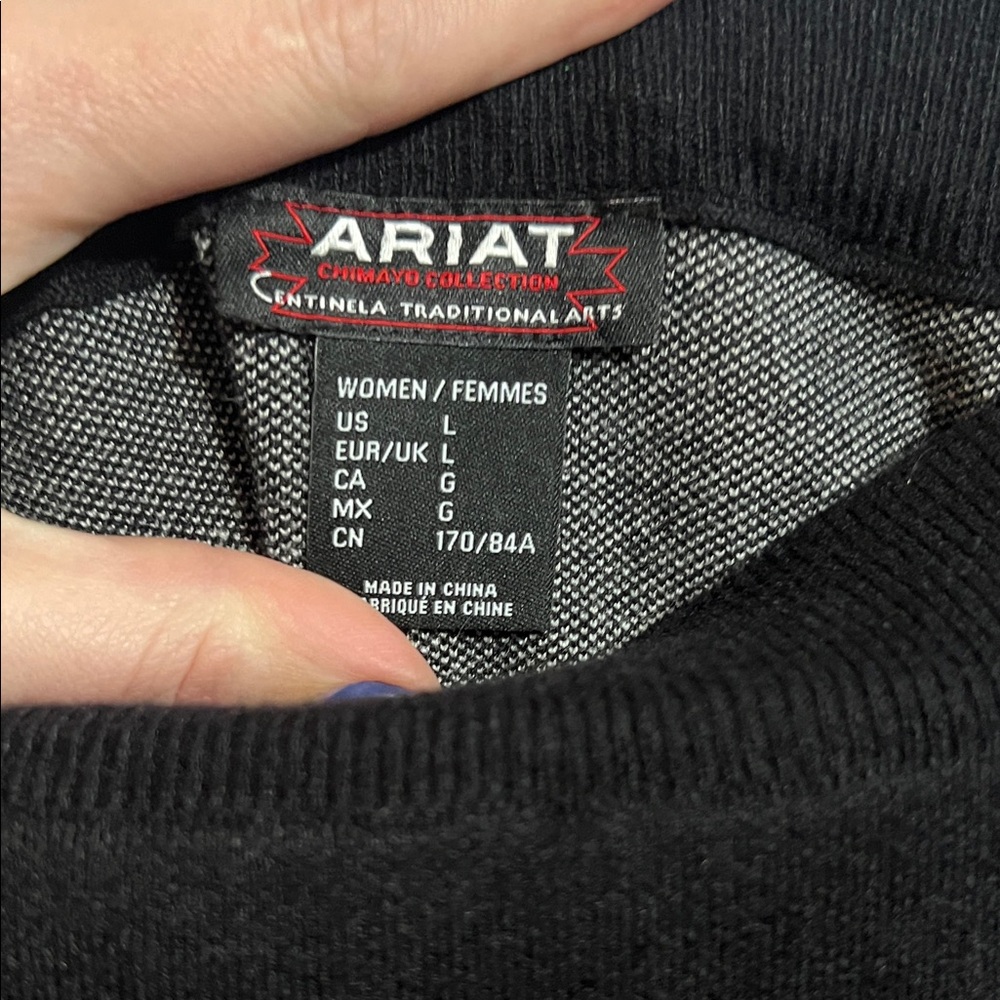 Ariat Black and Cream Geometric Pencil Skirt - Picture 2 of 4